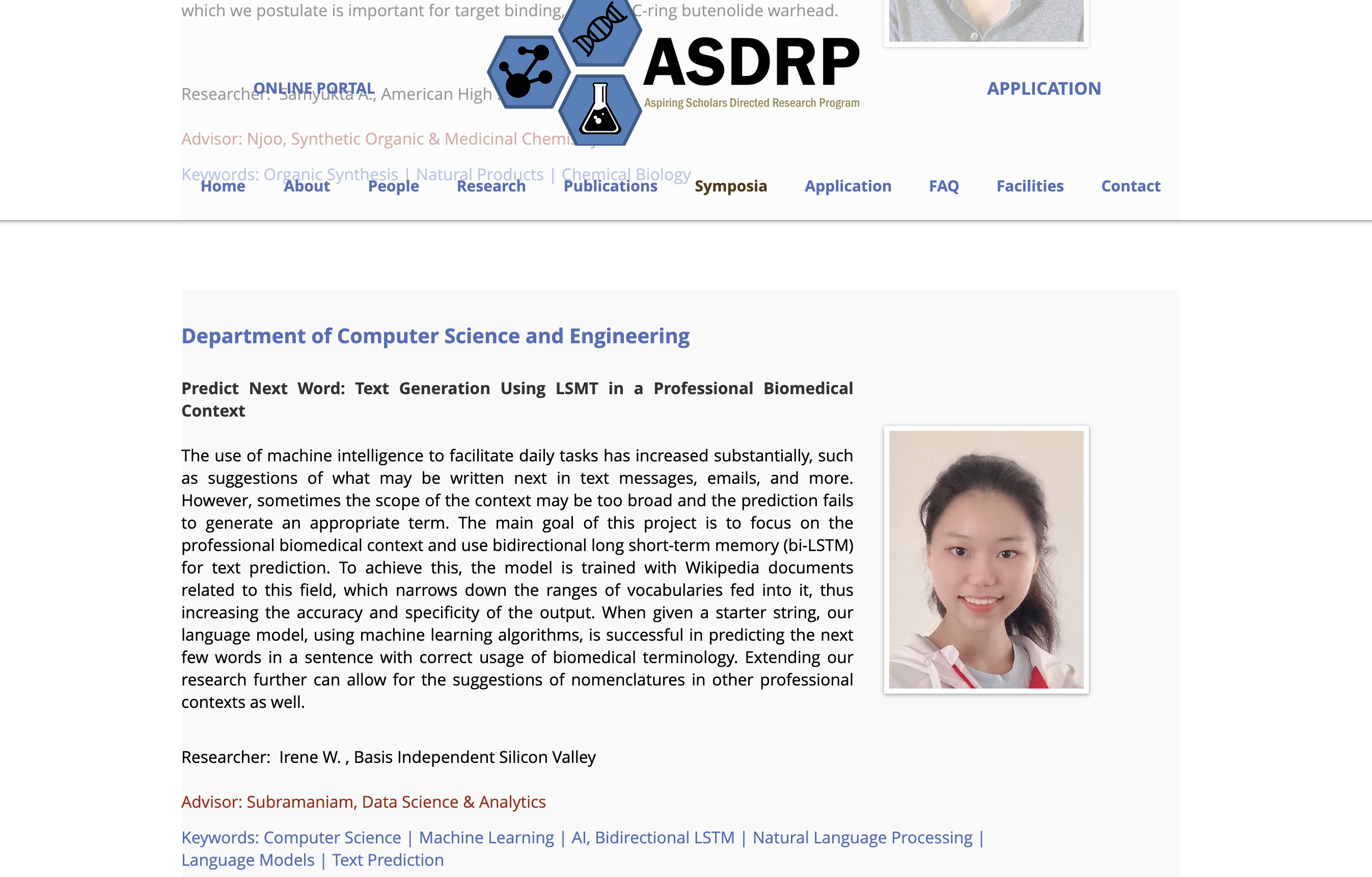 My project being featured on the ASDRP website (https://www.asdrp.org/colloquia)