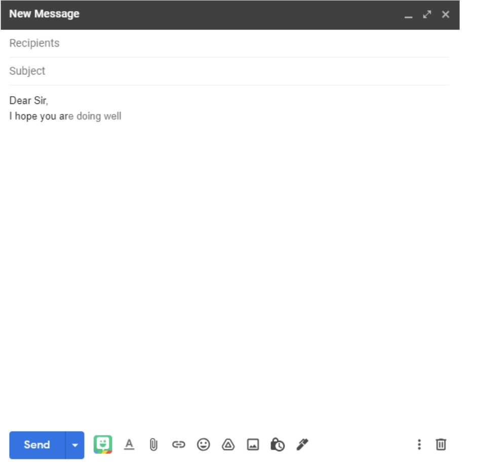 Figure 3: Text suggestion on Gmail